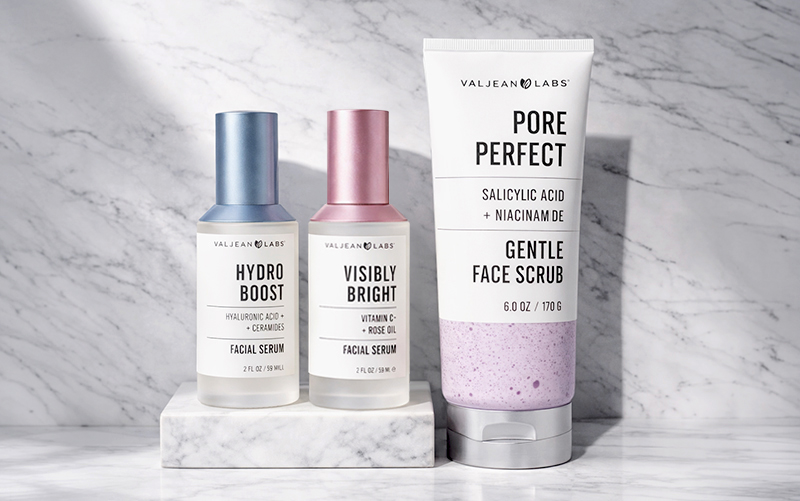 Valjean Labs targeted serum and skincare products