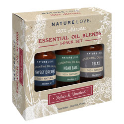 NATURE LOVE | Essential Oil Blends Set, Relax & Unwind