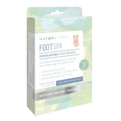 NATURE LOVE | Tea Tree Eucalyptus Exfoliating Foot Masks (3-Pack)