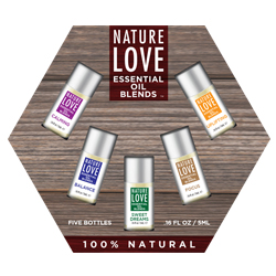NATURE LOVE | Essential Oil Blends - 100% Natural - Hex Kit 5pc.