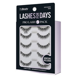 PRO BEAUTY ESSENTIALS | Faux Mink Lashes, Black / PetiteWispie - 5 Pack