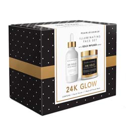 PEARLESSENCE | 24K GLOW - Gold Infused Illuminating Face Kit - Black